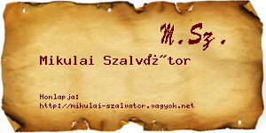 Mikulai Szalvátor névjegykártya